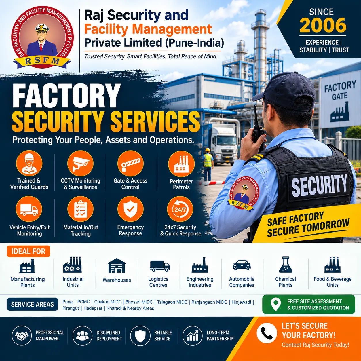 Factory Security Services in Pune